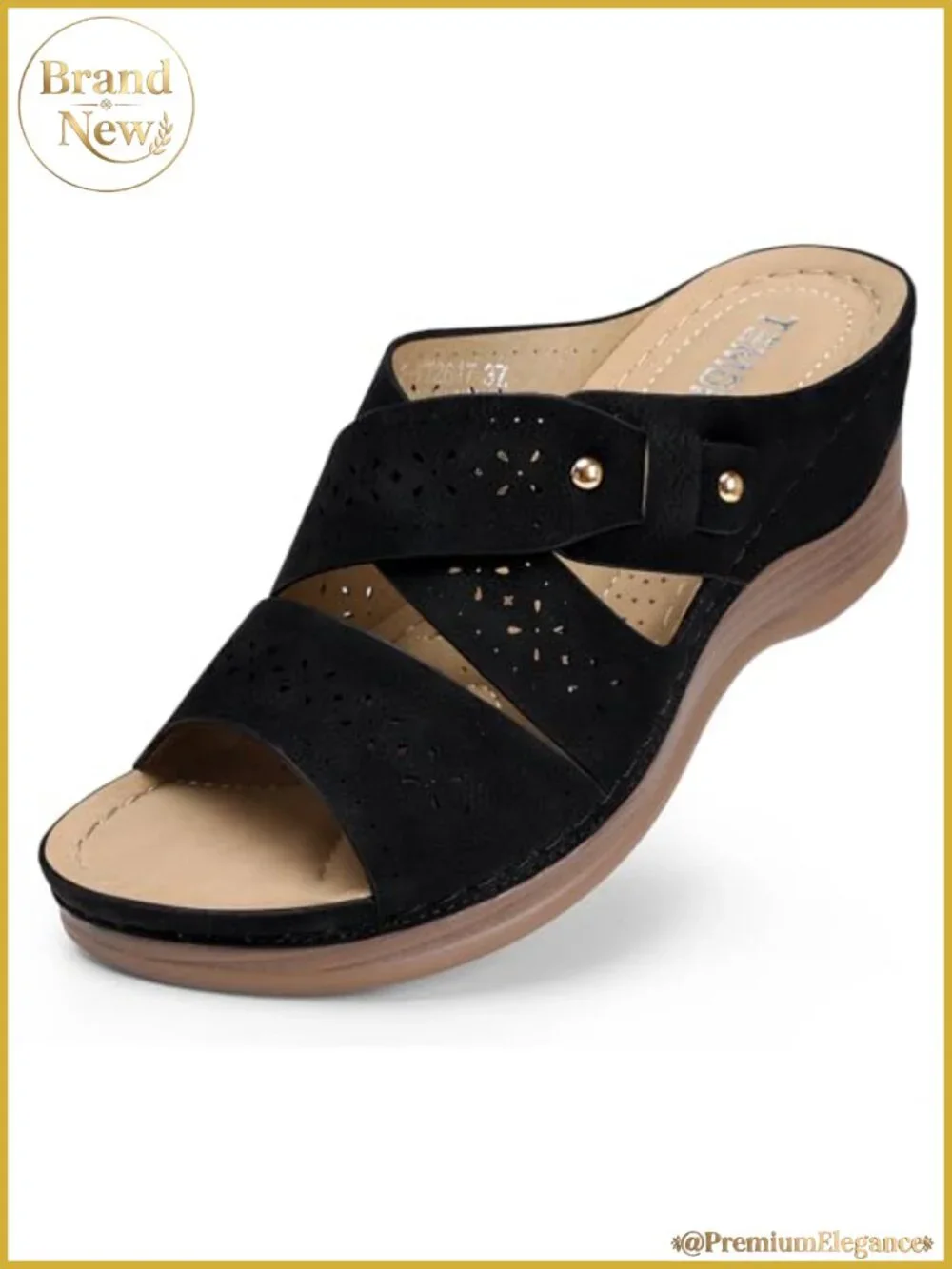 TEMOFON Women's Wedge Sandals Comfortable Platform Slip On Summer Shoes